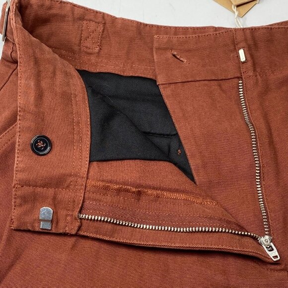 A.P.C. Women's Jodie Cropped Straight Leg Pants Brown Size 6/8 | Front Pleats - Picture 6 of 8